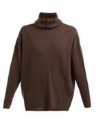 Matchesfashion.com Allude - Roll Neck Cashmere Sweater - Womens - Brown