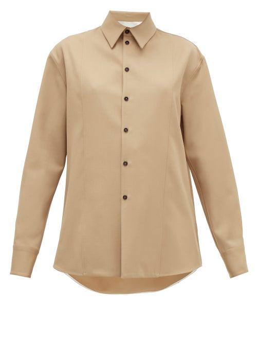 Matchesfashion.com Jil Sander - Linen-twill Shirt - Womens - Camel