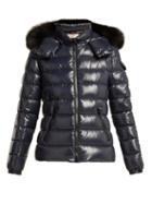 Matchesfashion.com Moncler - Badyfur Nylon Quilted Jacket - Womens - Navy