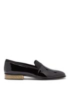 Matchesfashion.com Versace - Patent-leather And Faille Loafers - Mens - Black Gold