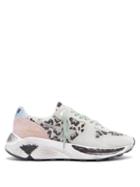 Matchesfashion.com Golden Goose Deluxe Brand - Running Leopard Jacquard Low Top Trainers - Womens - White Multi