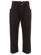 Matchesfashion.com Proenza Schouler - Paperbag High Rise Wool Twill Trousers - Womens - Black
