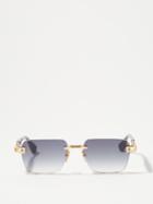 Dita Eyewear - Meta-evo One Rimeless Titanium Sunglasses - Mens - Gold Multi