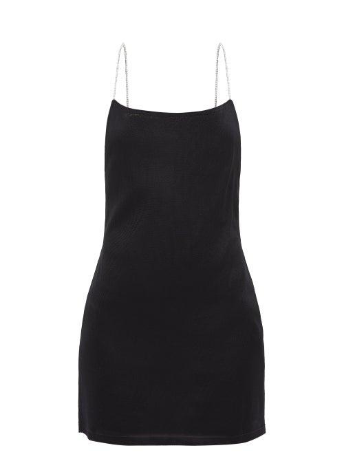 Gauge81 - Hira Crystal-strap Jersey Mini Dress - Womens - Black