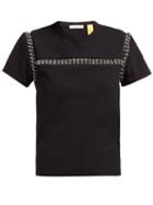 Matchesfashion.com 6 Moncler Noir Kei Ninomiya - Chain Seams Cotton T Shirt - Womens - Black