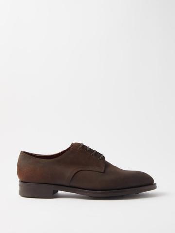 Edward Green - Leith Leather Derby Shoes - Mens - Dark Brown