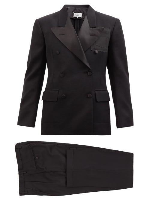 Maison Margiela - Peak-lapel Wool-crepe Tuxedo - Mens - Black