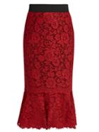 Dolce & Gabbana Cordonetto-lace Fluted-hem Pencil Skirt