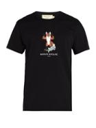 Matchesfashion.com Maison Kitsun - Pixel Fox Cotton T Shirt - Mens - Black