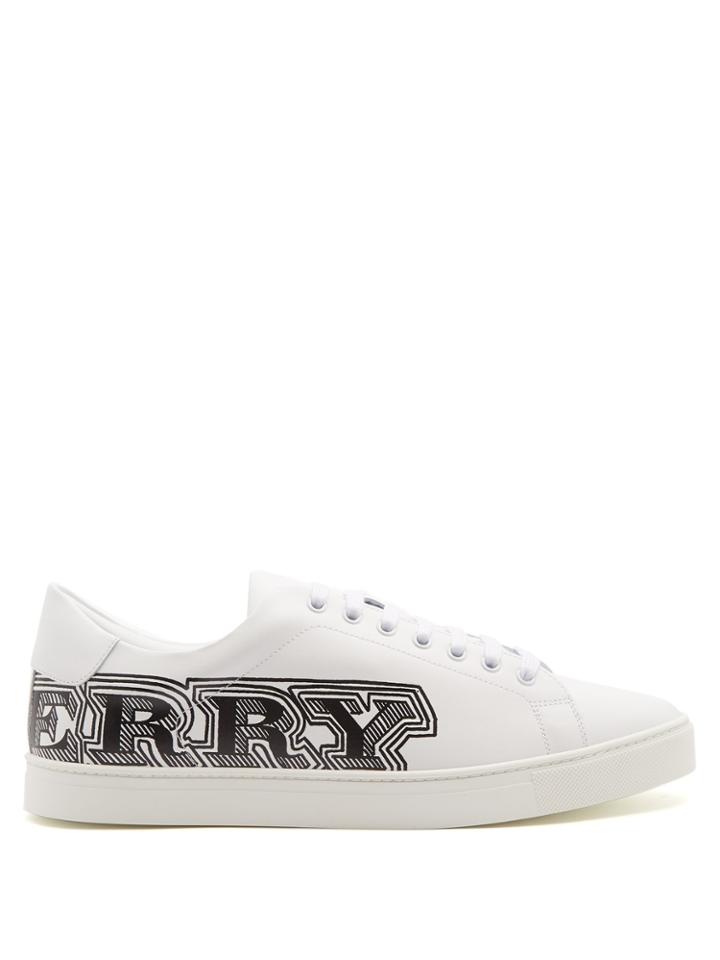Burberry Albert Logo-print Leather Trainers