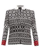 Matchesfashion.com Haider Ackermann - Tailored Geometric Jacquard Wool Jacket - Womens - Black Multi