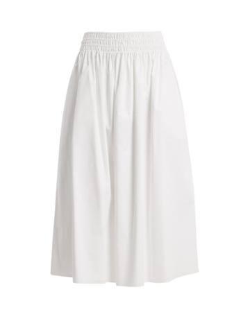 The Row Betsy Stretch-cotton Midi Skirt