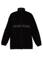 Matchesfashion.com Balenciaga - Logo Embroidered Wool Fleece Jacket - Mens - Black