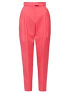 Alexander Mcqueen - Pleated Straight-leg Trousers - Womens - Pink