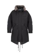 Calvin Klein 205w39nyc Shearling-trimmed Cotton And Silk-blend Parka