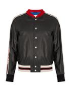Matchesfashion.com Gucci - Hollywood Appliqu Leather Bomber Jacket - Mens - Black