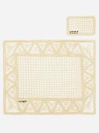 Sensi Studio - Set Of Two Straw Placemats And Coasters - Womens - Beige