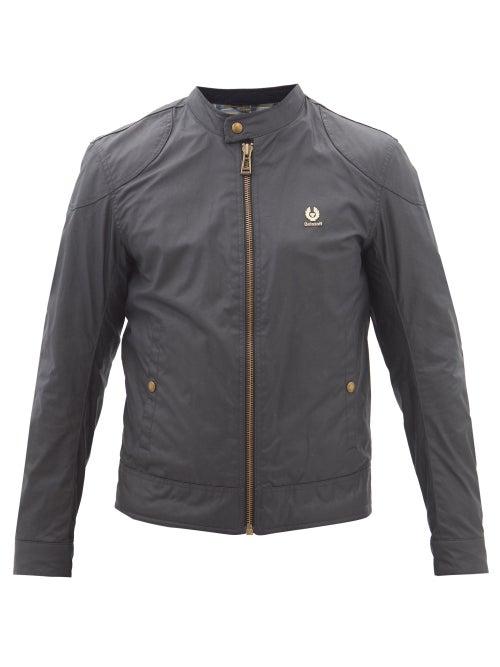 Belstaff - Kelland Waxed-cotton Harrington Jacket - Mens - Black