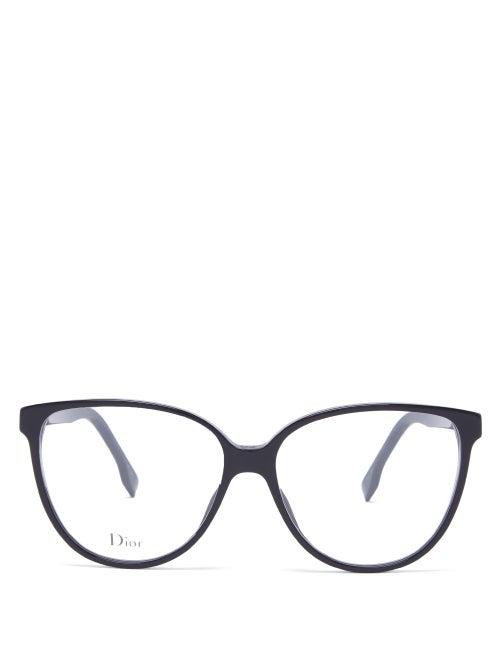 Matchesfashion.com Dior Eyewear - Dioretoile3 Cat-eye Acetate Glasses - Womens - Black