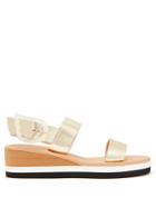 Ancient Greek Sandals Clio Rainbow Wedge-heel Leather Sandals
