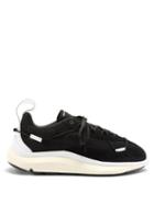 Matchesfashion.com Y-3 - Shiku Run Mesh And Suede Trainers - Mens - Black And White