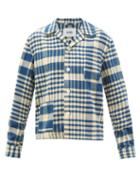 Bode - Putnam Checked Cotton-flannel Shirt - Womens - Blue Multi