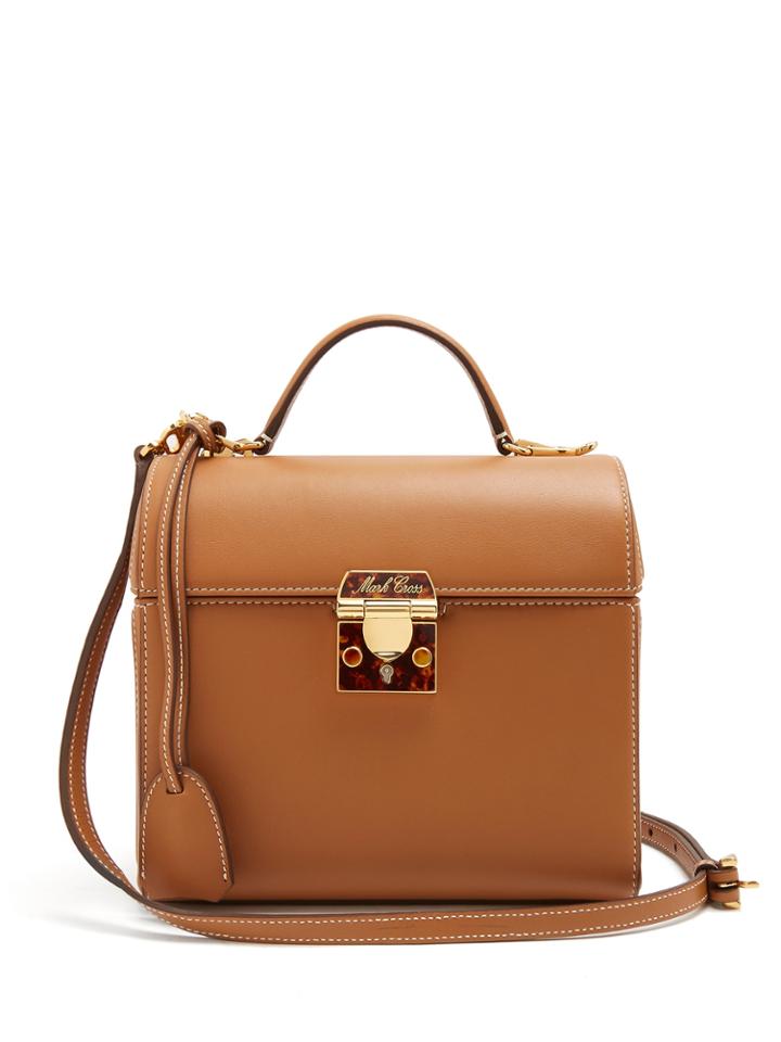 Mark Cross Sara Grained-leather Bag