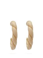 Matchesfashion.com Aurlie Bidermann - Diana Twisted Hoop Earrings - Womens - Ivory