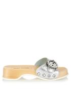 Marc Jacobs Anita Embellished Leather Clogs