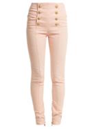 Matchesfashion.com Balmain - High Rise Skinny Leg Jeans - Womens - Light Pink
