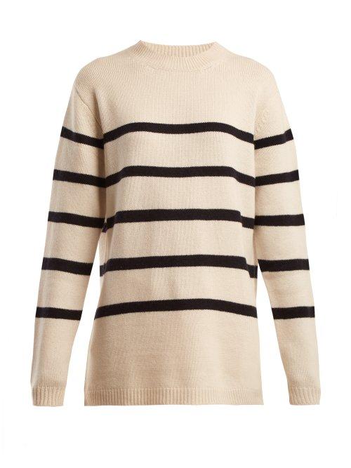 Matchesfashion.com Raey - Loose Fit Breton Cashmere Sweater - Womens - Navy Stripe