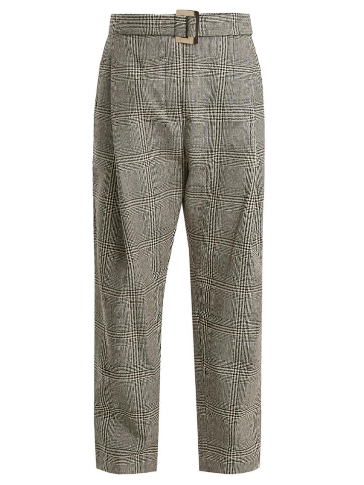 Ellery Kool Aid High-rise Checked Wool Trousers