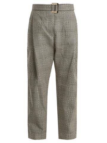 Ellery Kool Aid High-rise Checked Wool Trousers
