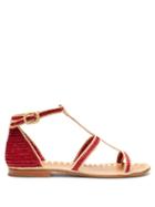 Matchesfashion.com Carrie Forbes - Tama Raffia Sandals - Womens - Red Multi