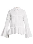 Preen Line Suki Ruffle-trimmed Cotton Shirt