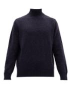 Matchesfashion.com Thom Sweeney - Wool Blend High Neck Sweater - Mens - Navy