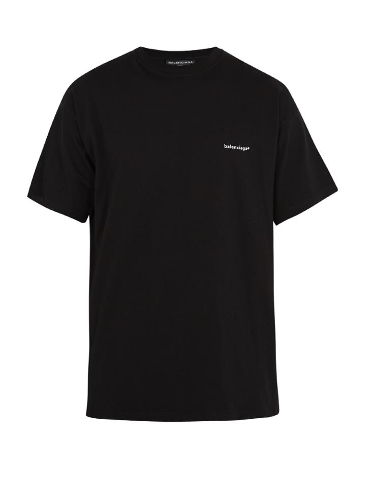 Balenciaga Oversized Logo-print Cotton T-shirt
