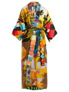 Matchesfashion.com Rianna + Nina - Vintage Patchwork Silk Kimono Coat - Womens - Multi