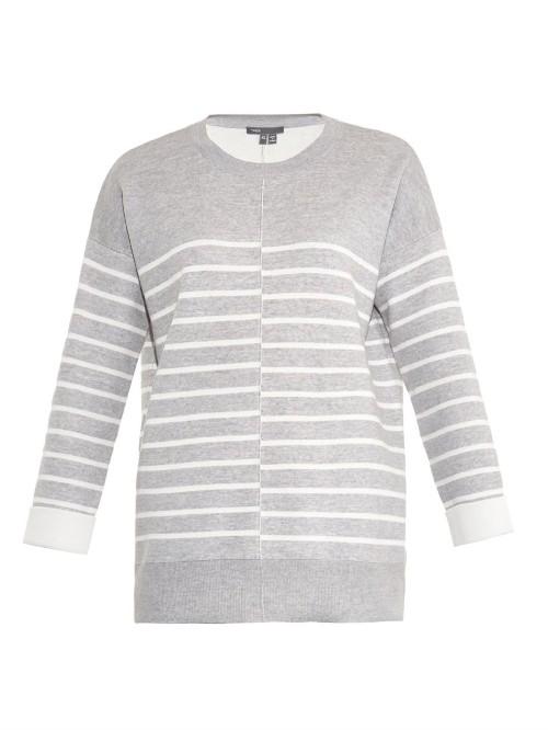 Vince Double-faced Striped Sweater