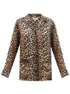Matchesfashion.com Ganni - Leopard-print Silk-blend Shirt - Womens - Leopard