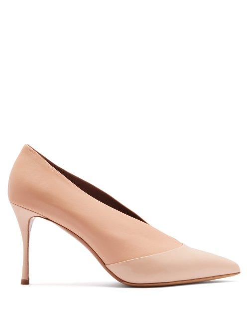 Matchesfashion.com Tabitha Simmons - Strike Pointed Toe Leather Pumps - Womens - Nude