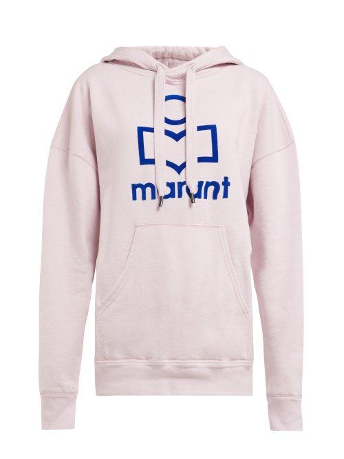 Matchesfashion.com Isabel Marant Toile - Mansel Logo Front Hooded Sweatshirt - Womens - Light Pink