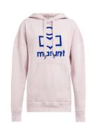 Matchesfashion.com Isabel Marant Toile - Mansel Logo Front Hooded Sweatshirt - Womens - Light Pink