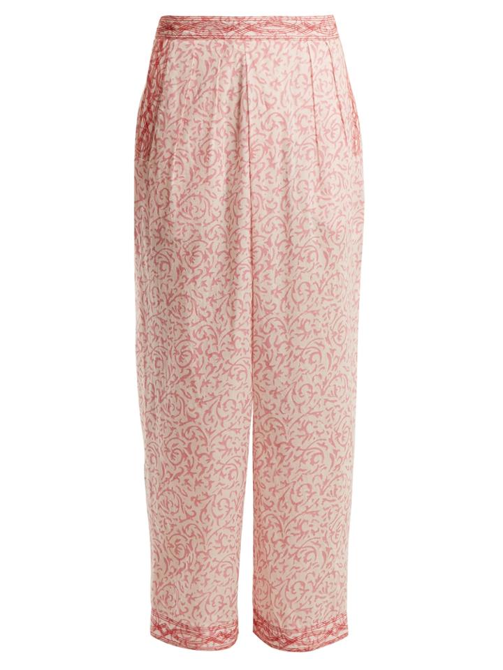 Masscob Wide-leg Paisley-print Cotton Trousers