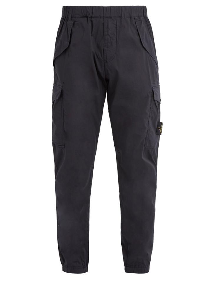 Stone Island Mid-rise Stretch-cotton Cargo Trousers