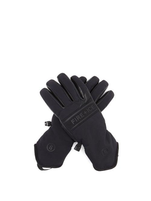 Matchesfashion.com Bogner Fire+ice - Ilona Shell And Leather Ski Gloves - Womens - Black
