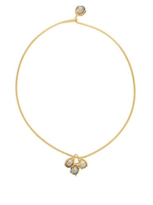 Matchesfashion.com Ryan Storer - Fiji Pearl & 14kt Gold-plated Choker - Womens - Gold