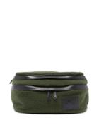 Altu - Logo Patch Shearling Belt Bag - Womens - Dark Green