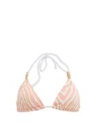 Matchesfashion.com Heidi Klein - Cape Town Zebra-print Bikini Top - Womens - Pink Print