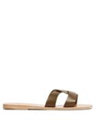 Matchesfashion.com Ancient Greek Sandals - Desmos Leather Slides - Womens - Khaki